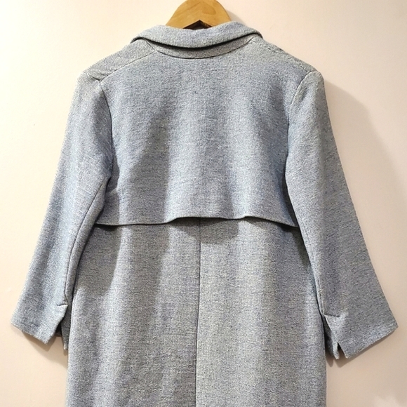 Zara Trafaluc - Light Blue Longline coat overcoat topcoat / cardigan- Size S - Picture 6 of 9